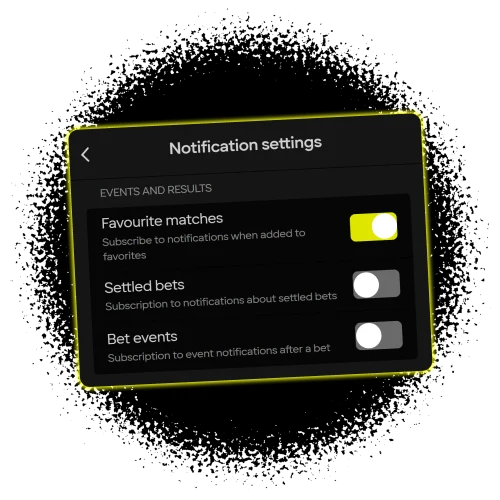 Be updated with push notifications from Parimatch app.