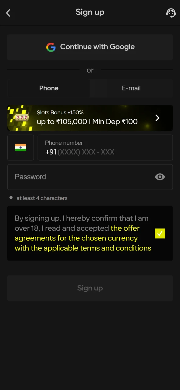 Regiter at Parimatch app to get benefits.