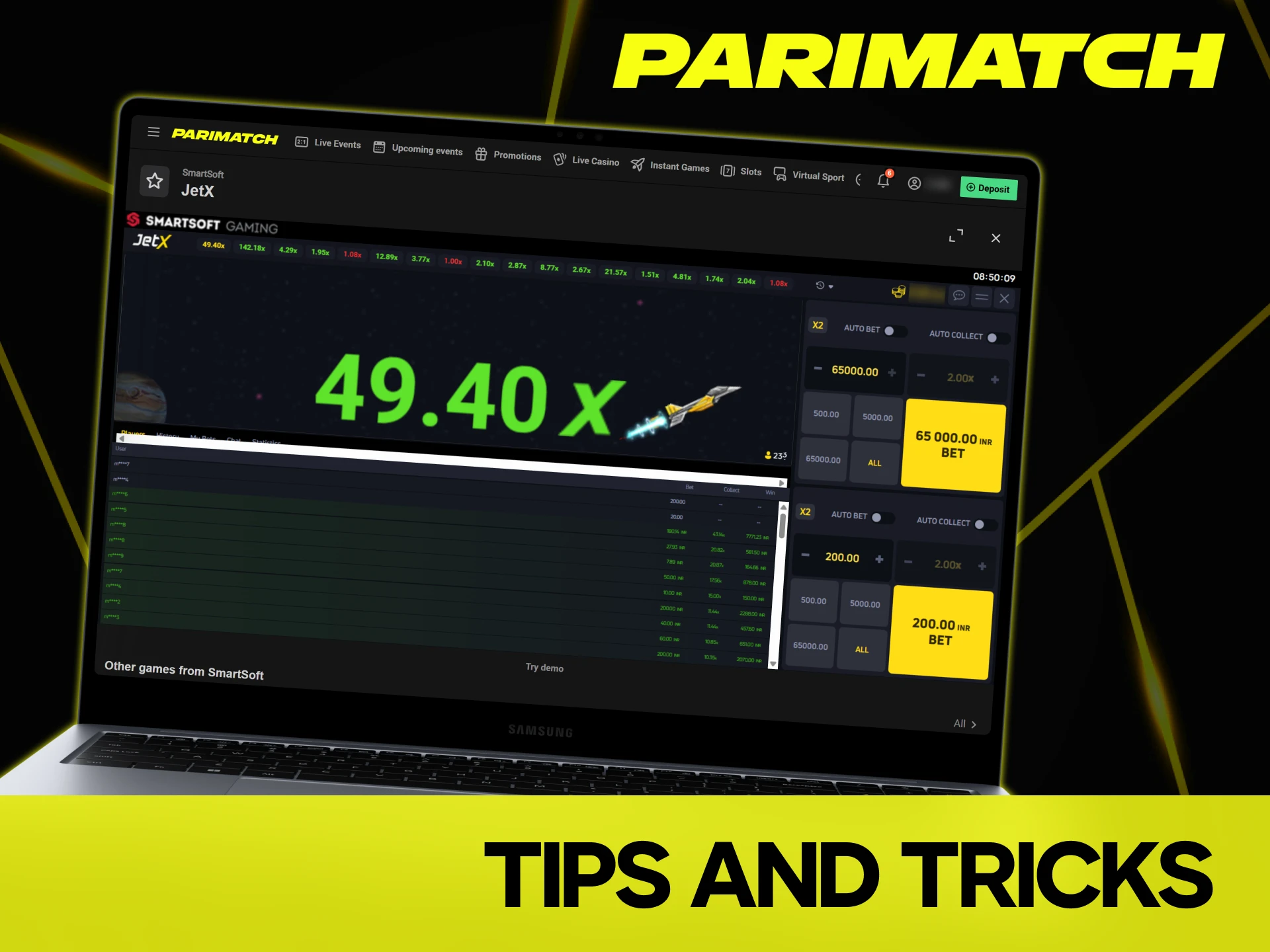 Follow the tips to increase your winnings at Parimatch JetX.