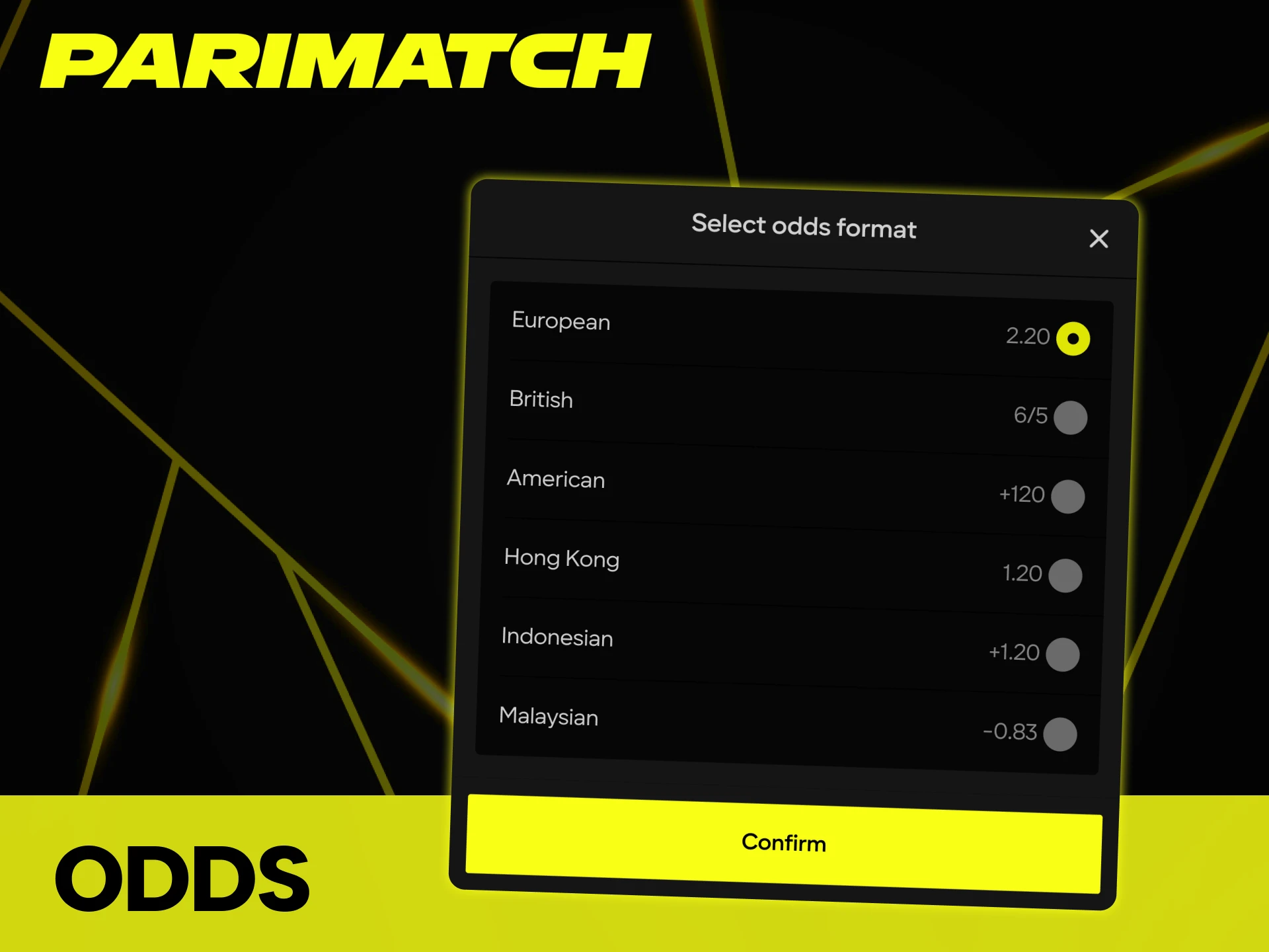 You can choose badminton odds at Parimatch.
