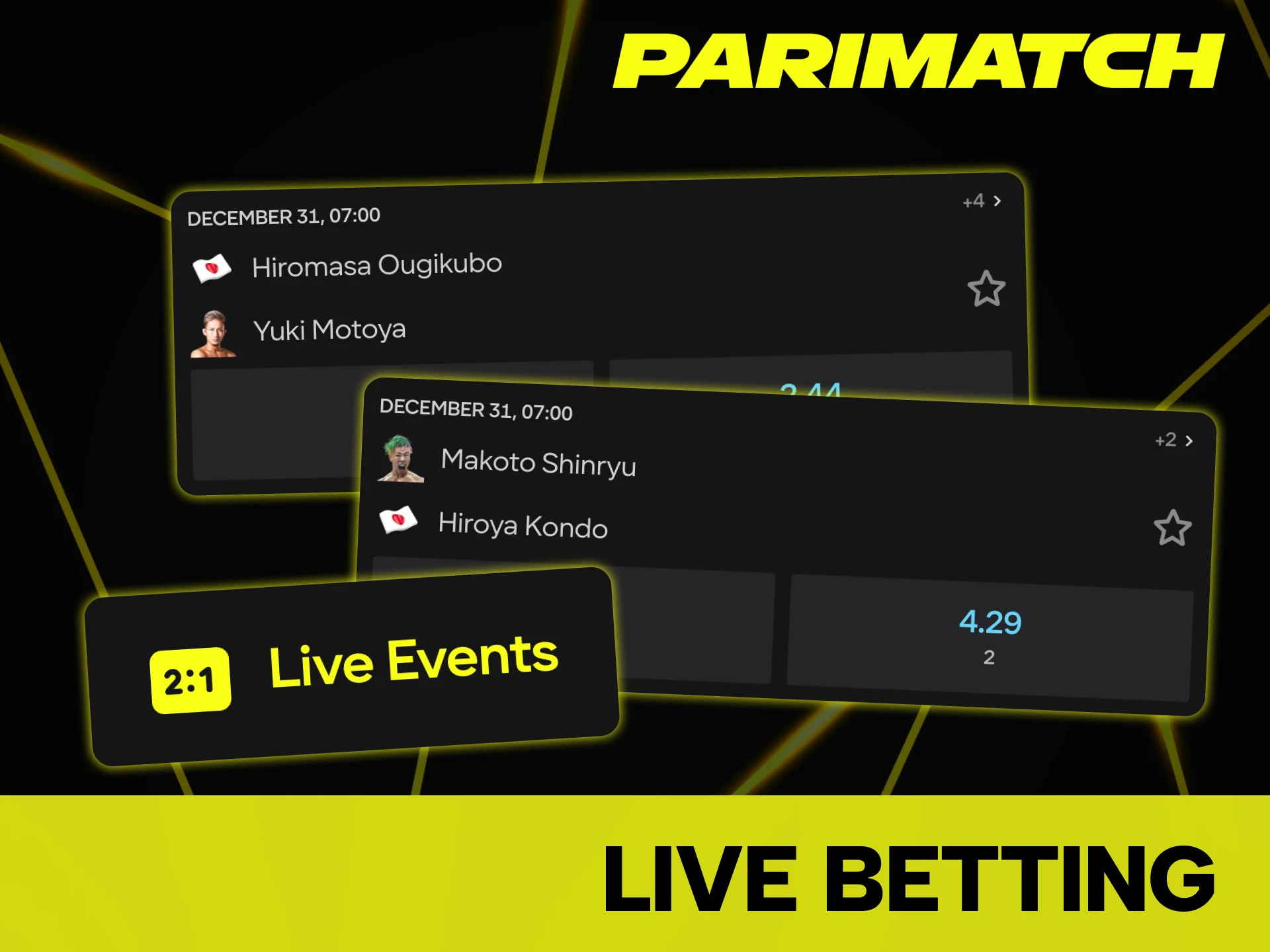 You can try MMA live betting at Parimatch platform.