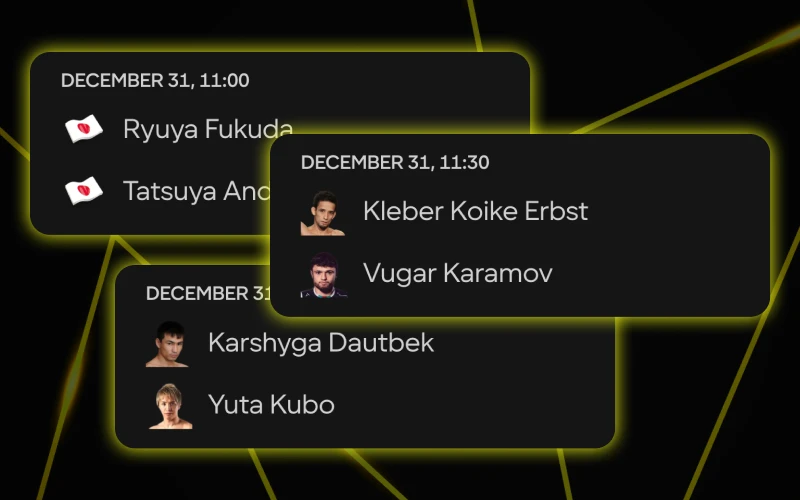 Parimatch platfrom offers you a wide selection of MMA matches.