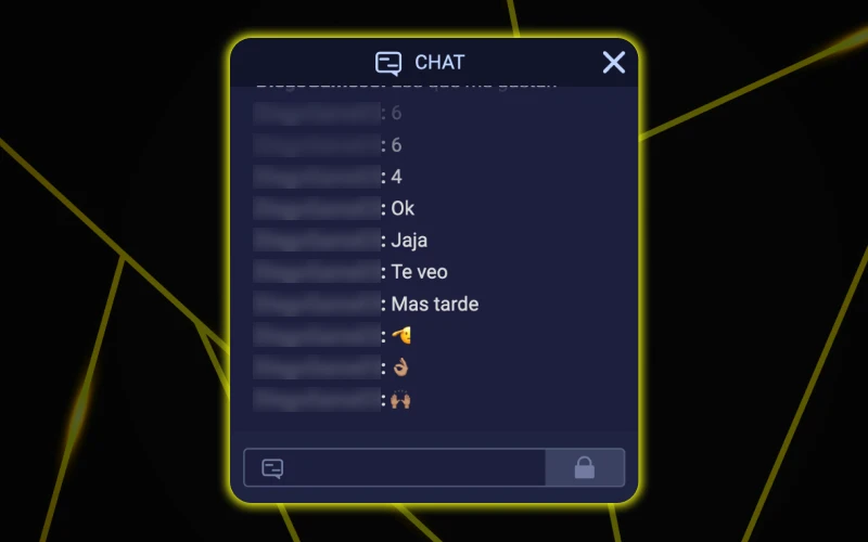 Communicate with other players during Teen Patti Parimatch game.