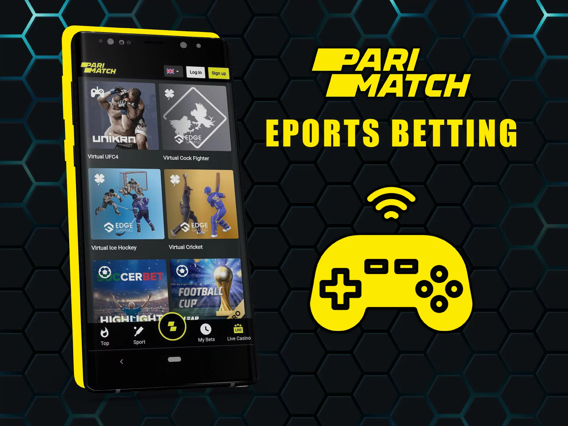 Esports matches are also a popular section for betting.