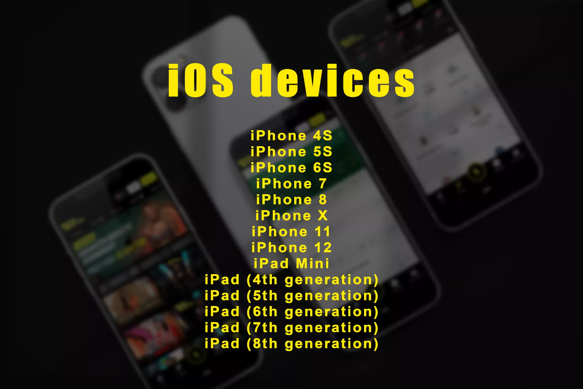 Here is a list of iOS devices on that the Parimatch app can be installed.