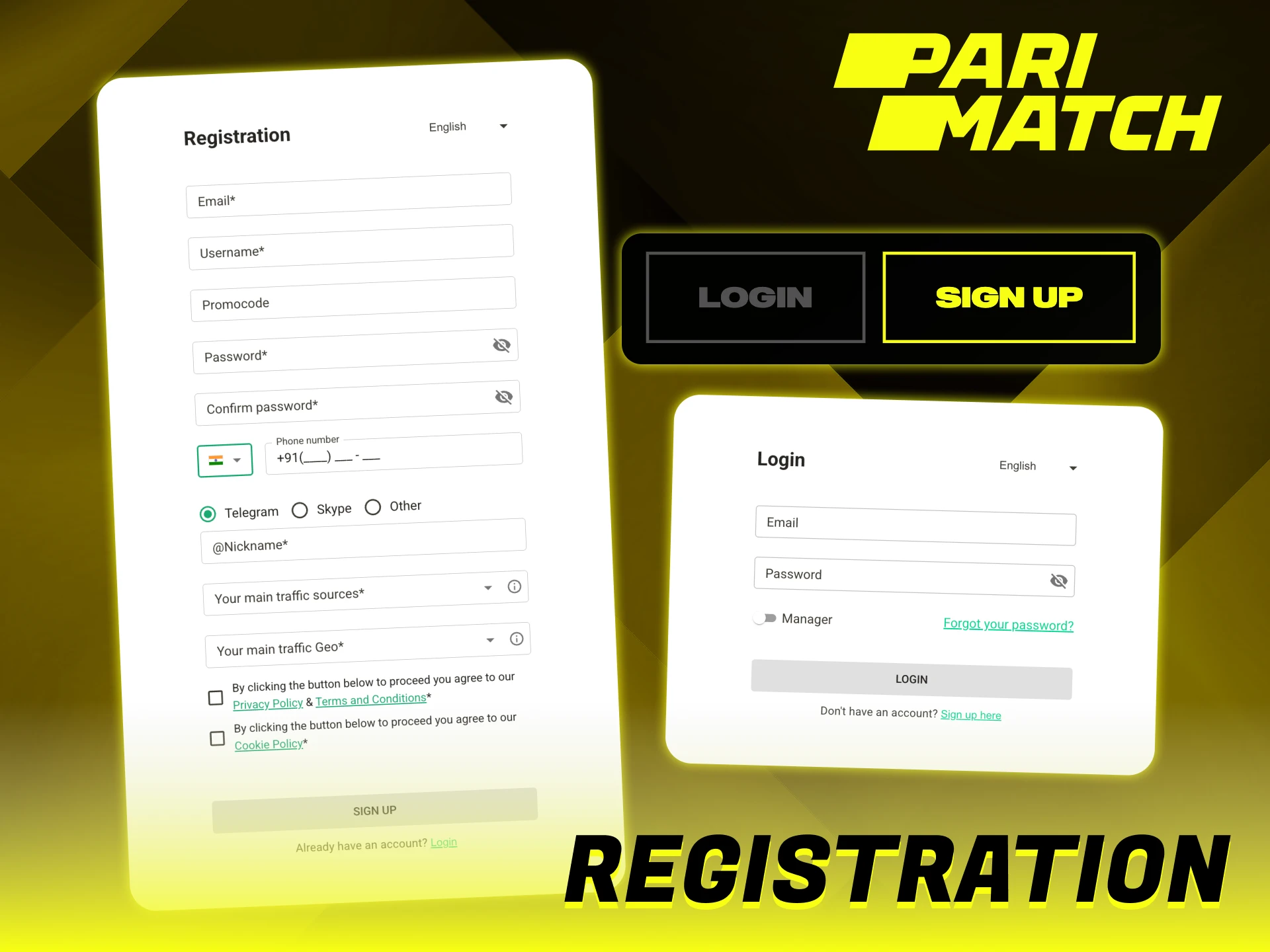 Joining the Parimatch affiliate program is not difficult.