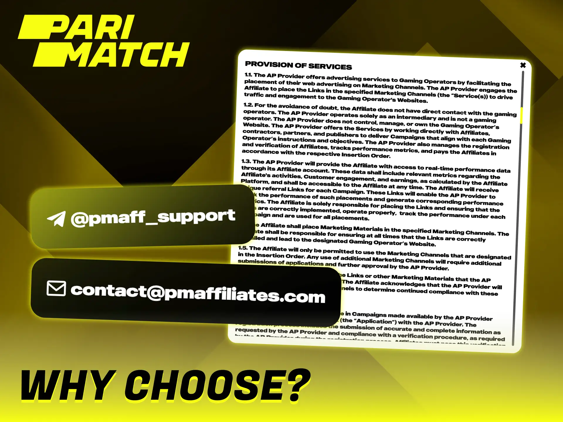 With Parimatch affiliate program you can get several advantages.