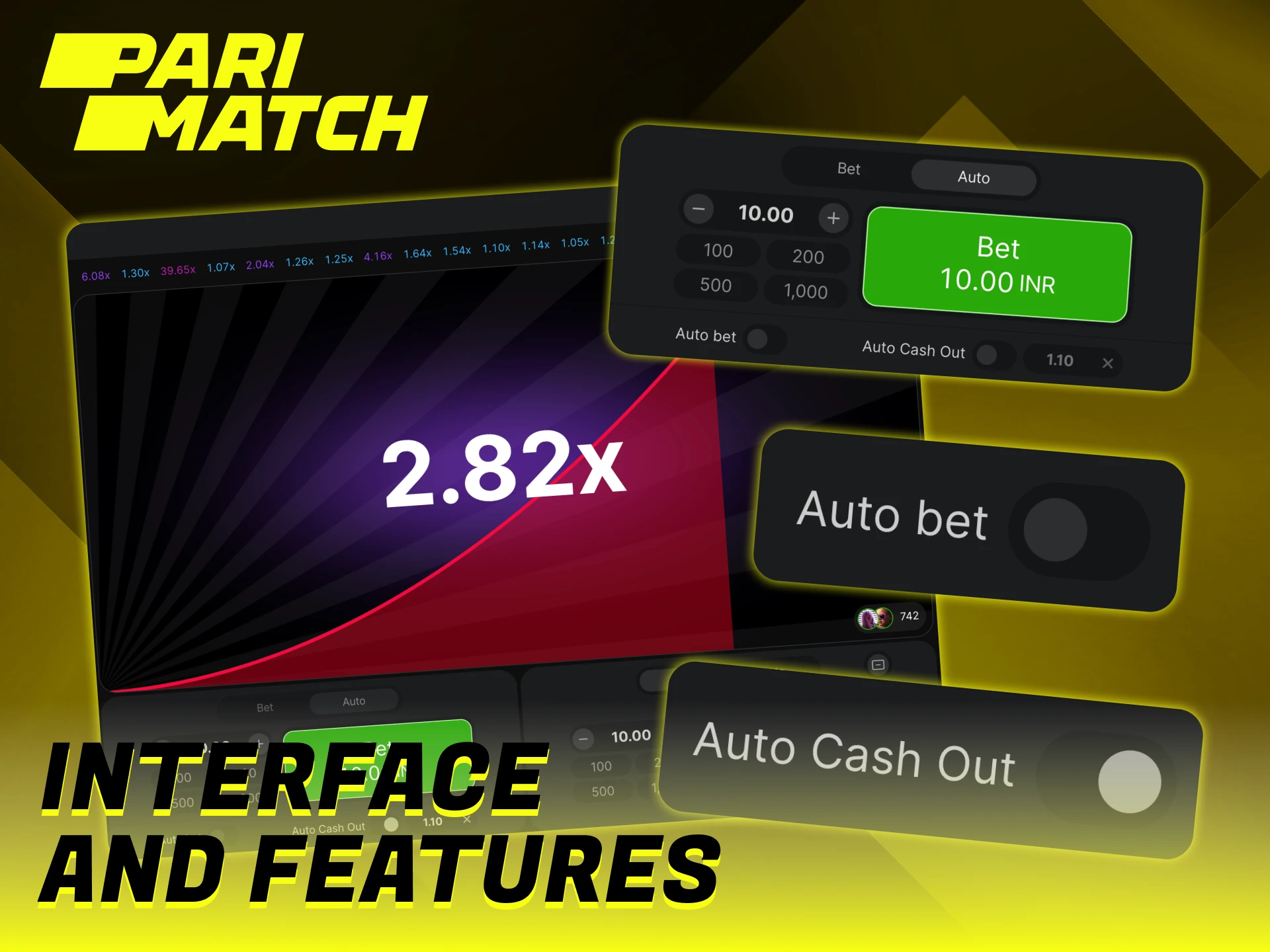 The Parimatch Aviator game interface is clear and intuitive.