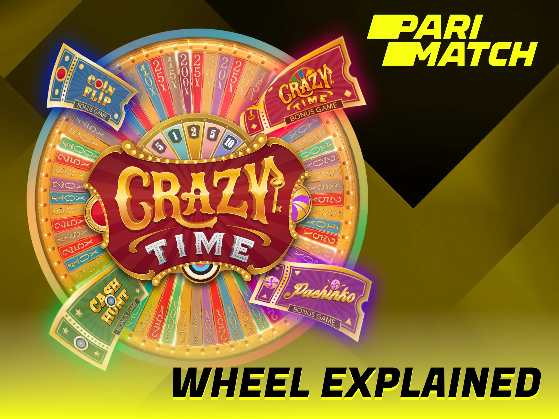 Learn more about Crazy Time game rules at Parimatch.