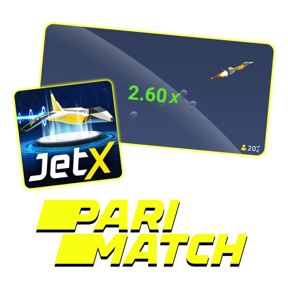 Play JetX crash game and win at Parimatch official casino.