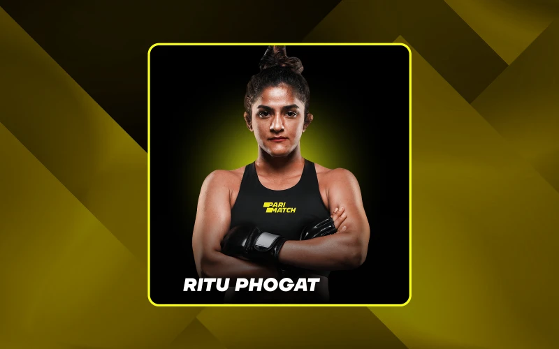 Ritu Phogat represents women athletes in India at Parimatch.