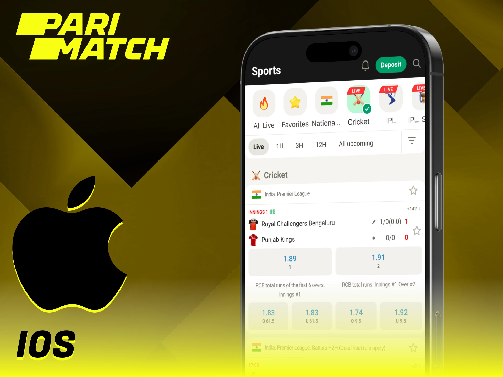 You can open Parimatch website through the PWA version.