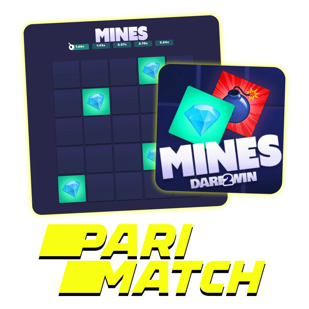 Play Mines online on official Parimatch casino website.