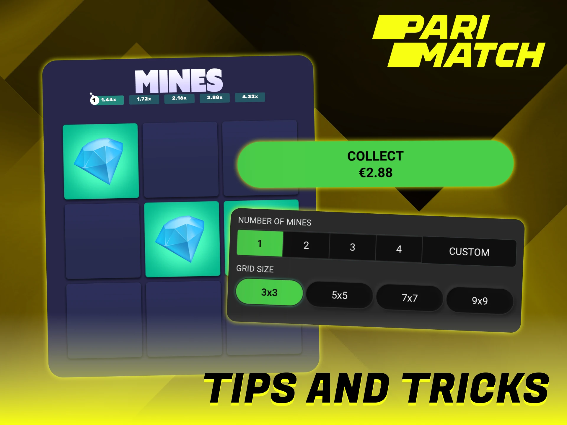 Improve your results in Parimatch Mines by following the tips.