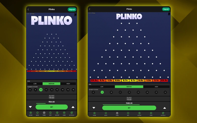Parimatch Plinko game is compatible with smartphones and tablets.