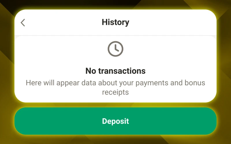 You can examine your payments history at Parimatch website.