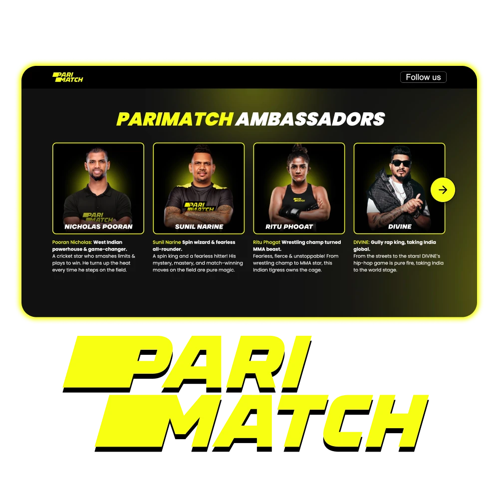 Learn more about Parimatch sponsors and partners in India.