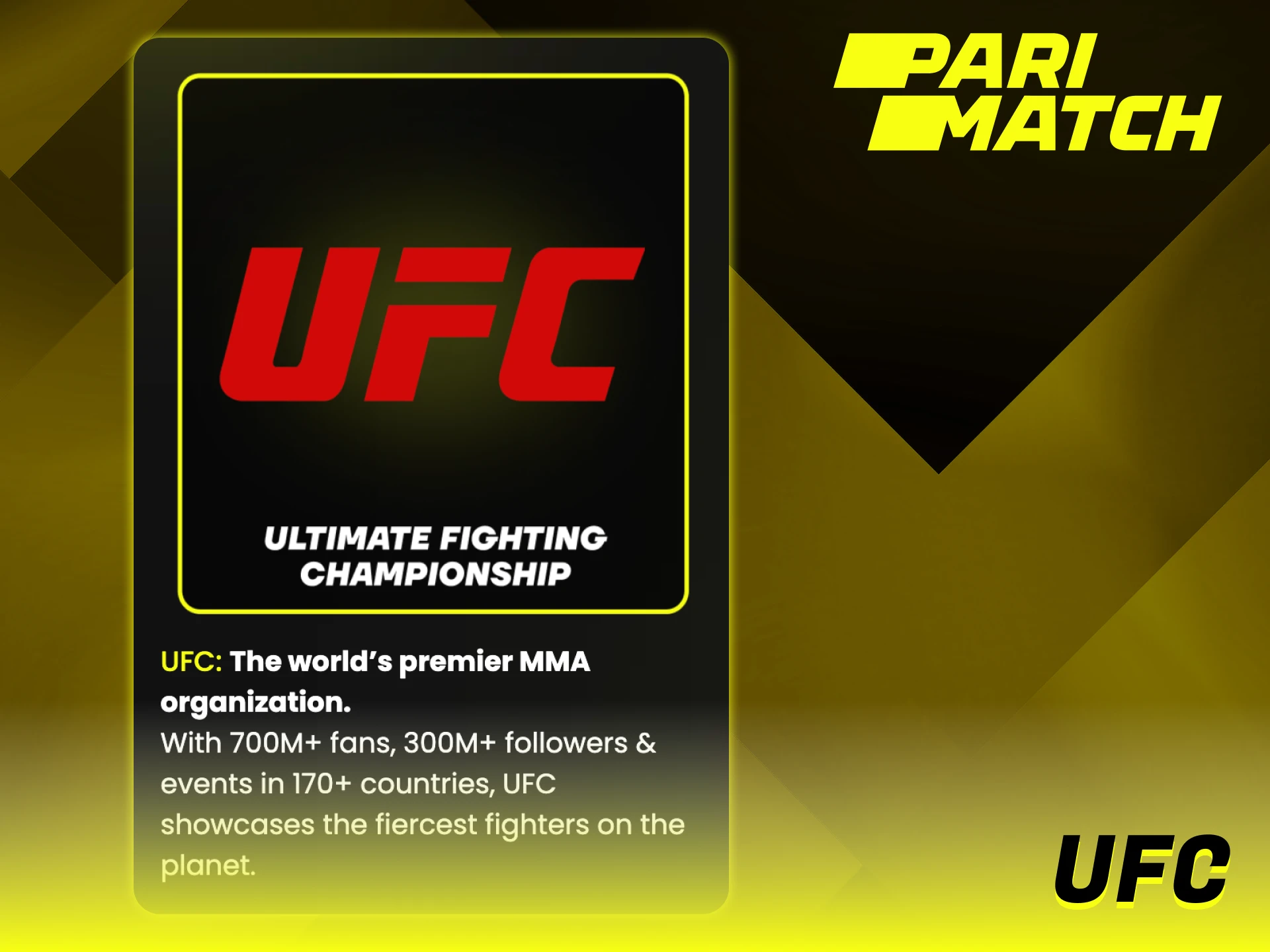Parimatch collaborates with Ultimate Fighting Championship brand.
