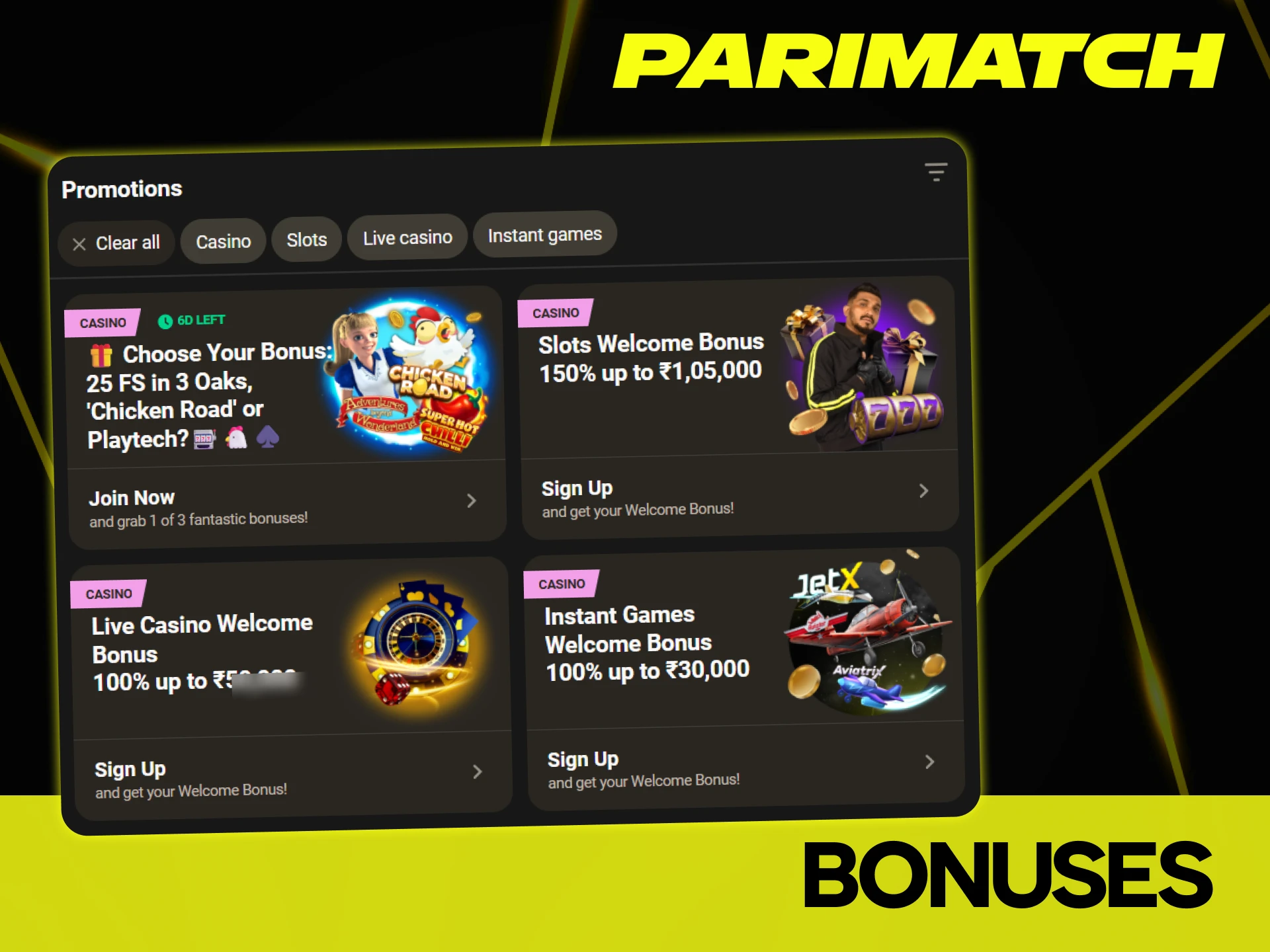 Play roulette games at Parimatch and get generous bonuses.