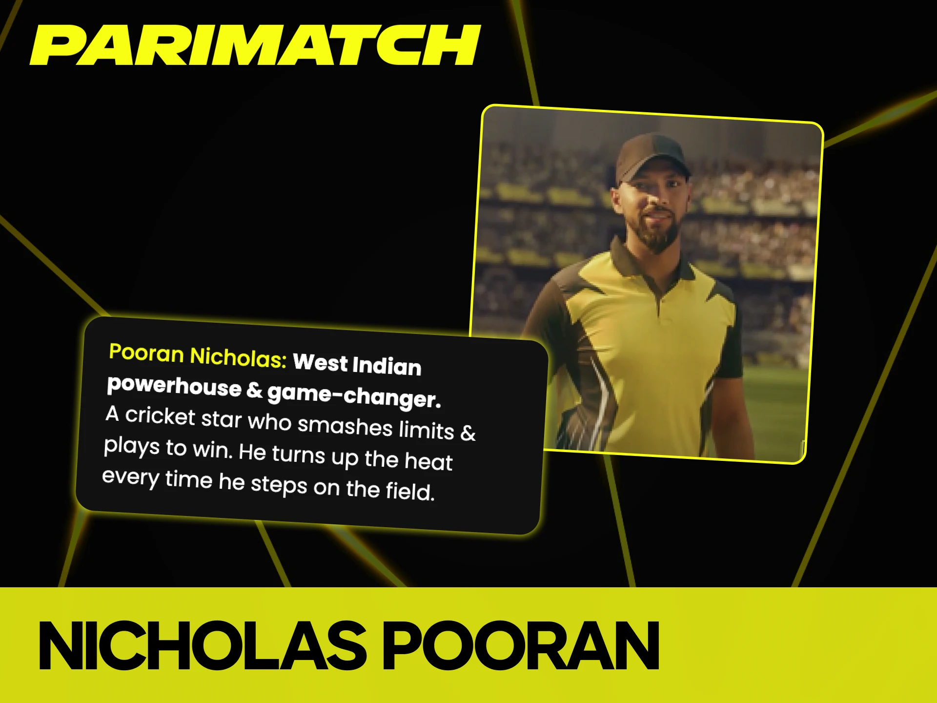 Parimatch ambassador Nicholas Pooran is a talented batter.