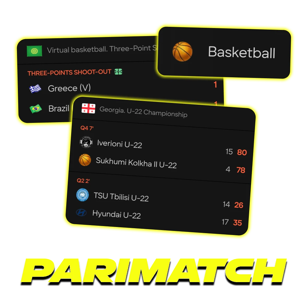 Parimatch official platform offers basketball sports betting.