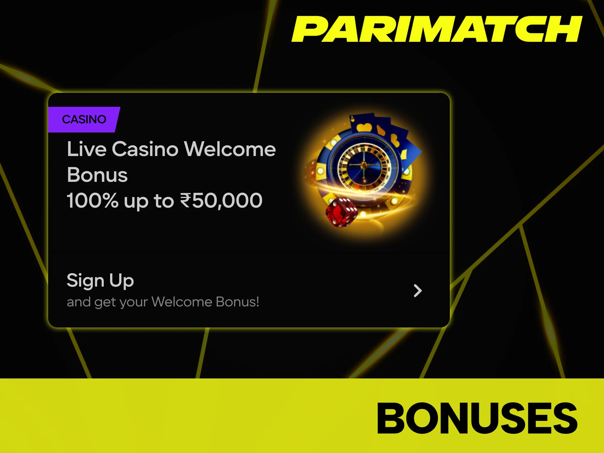 Claim welcome bonus for live dealer games at Parimatch.