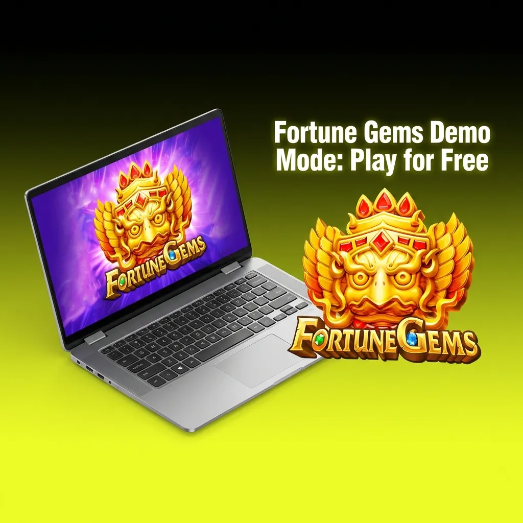Fortune Gems slot game demo mode interface showing virtual credits and gameplay mechanics for risk-free practice