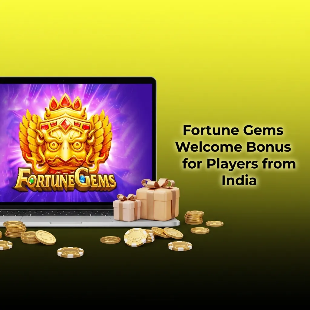 Fortune Gems welcome bonus offer showing 150% match up to ₹105,000 for Indian casino players on first deposit