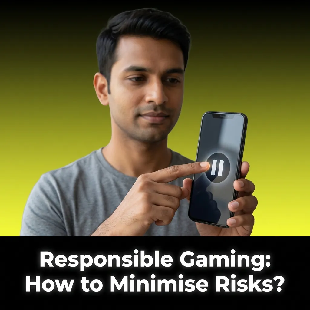 Person setting gambling budget limits on smartphone to practice responsible gaming and minimize financial risks