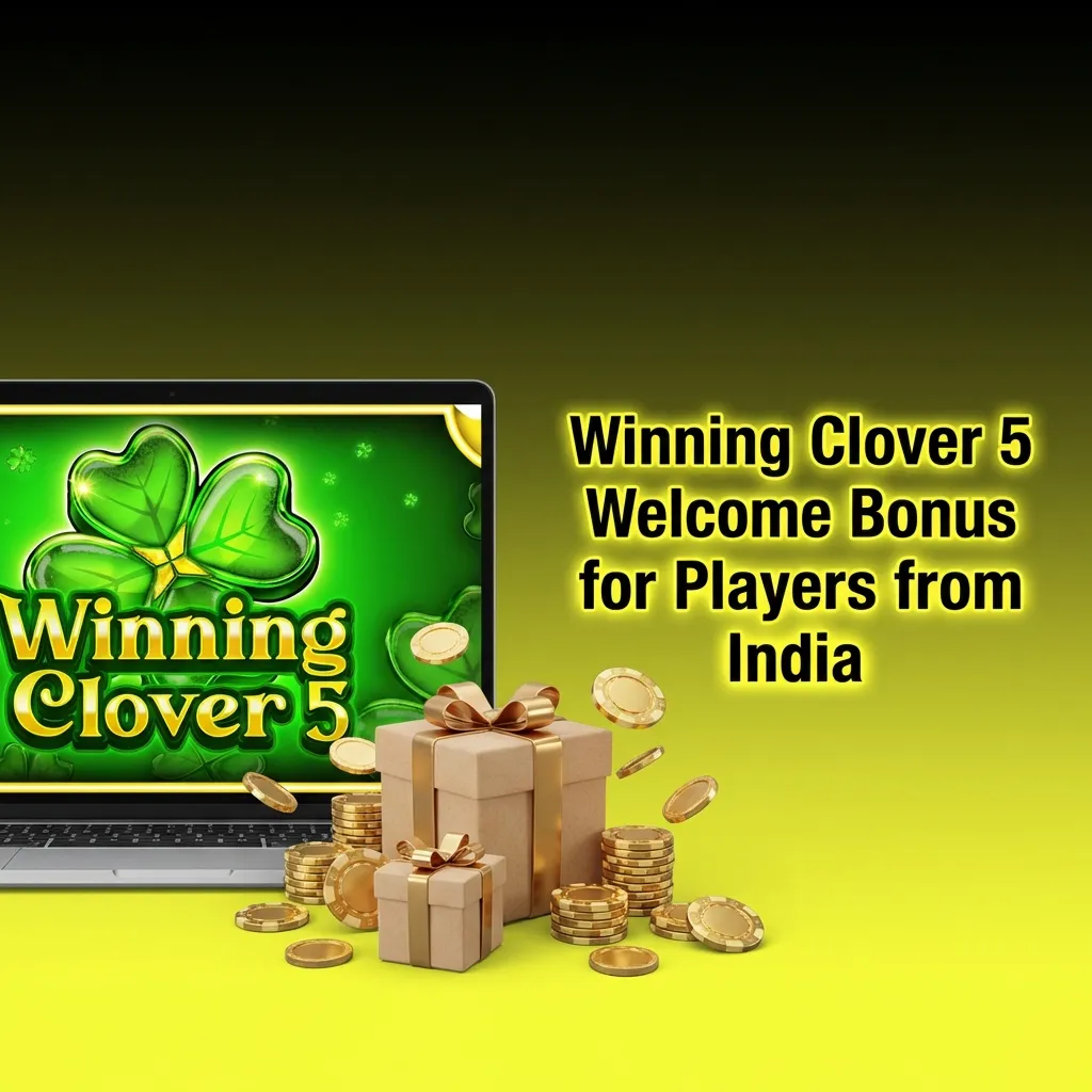 Indian players claiming 150% slots welcome bonus up to ₹105,000 with ₹500 deposit on Winning Clover 5 casino platform