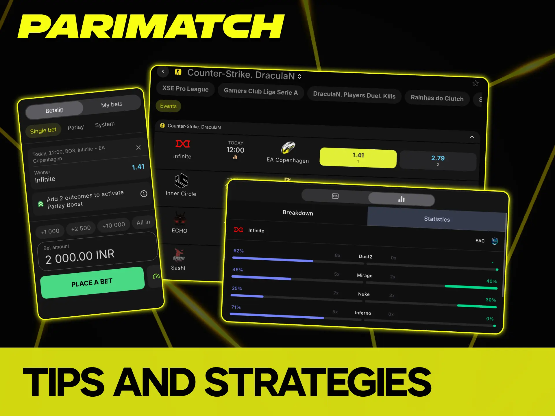 Use smart betting strategies and win more at Parimatch casino.