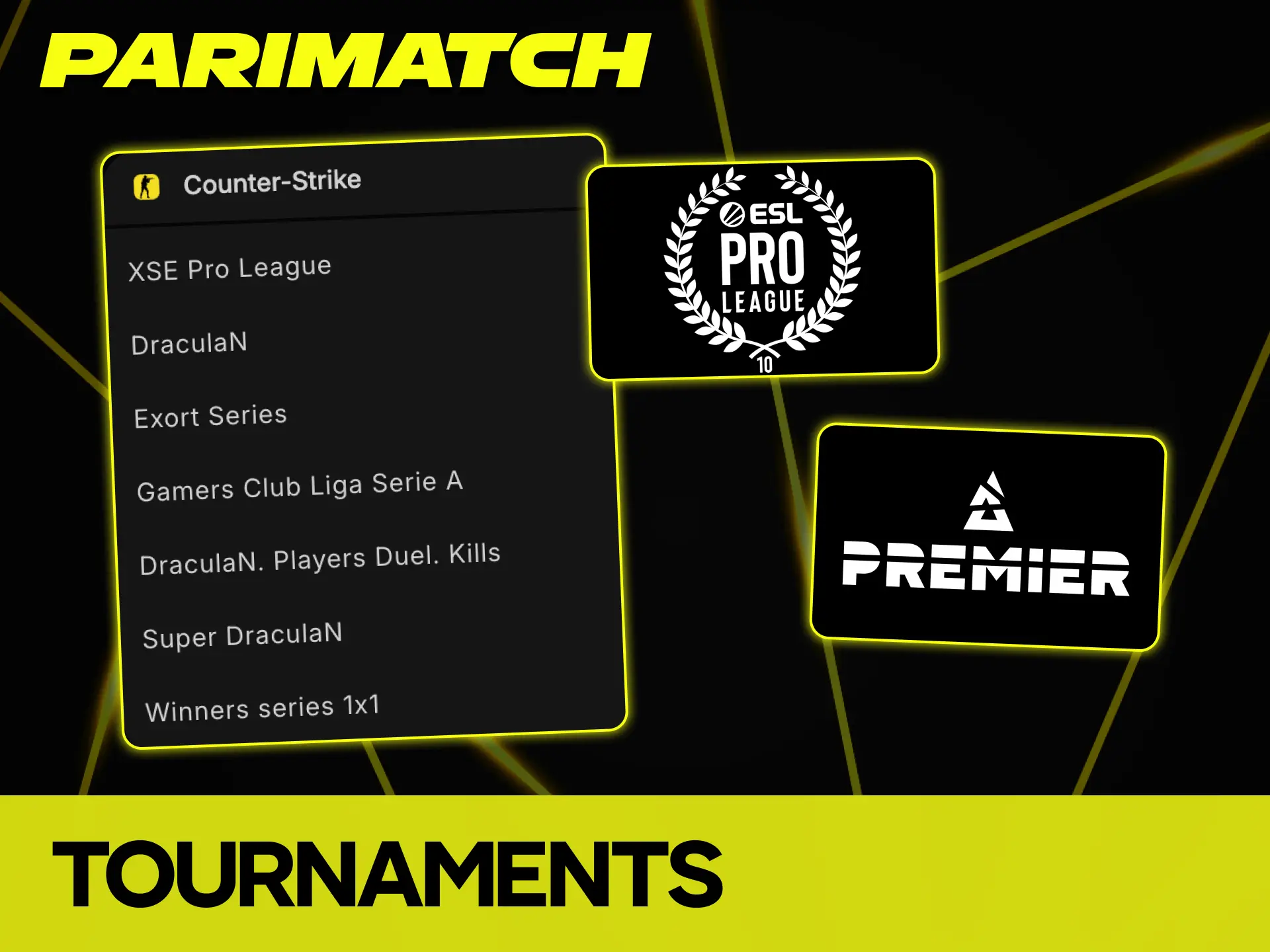 Follow the biggest CS2 tournaments and win with Parimatch today.