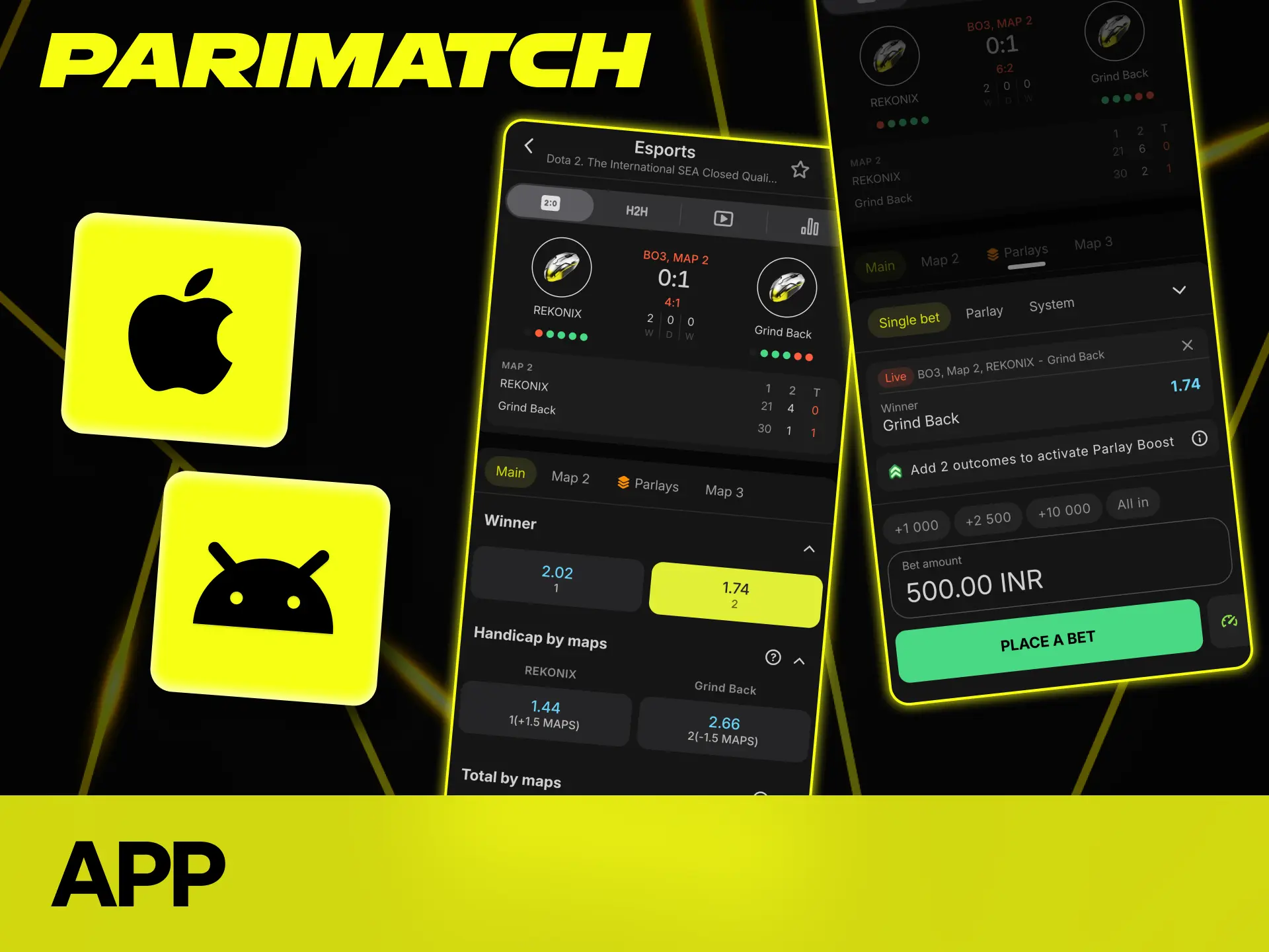Download the Parimatch application and bet on Dota 2 now.