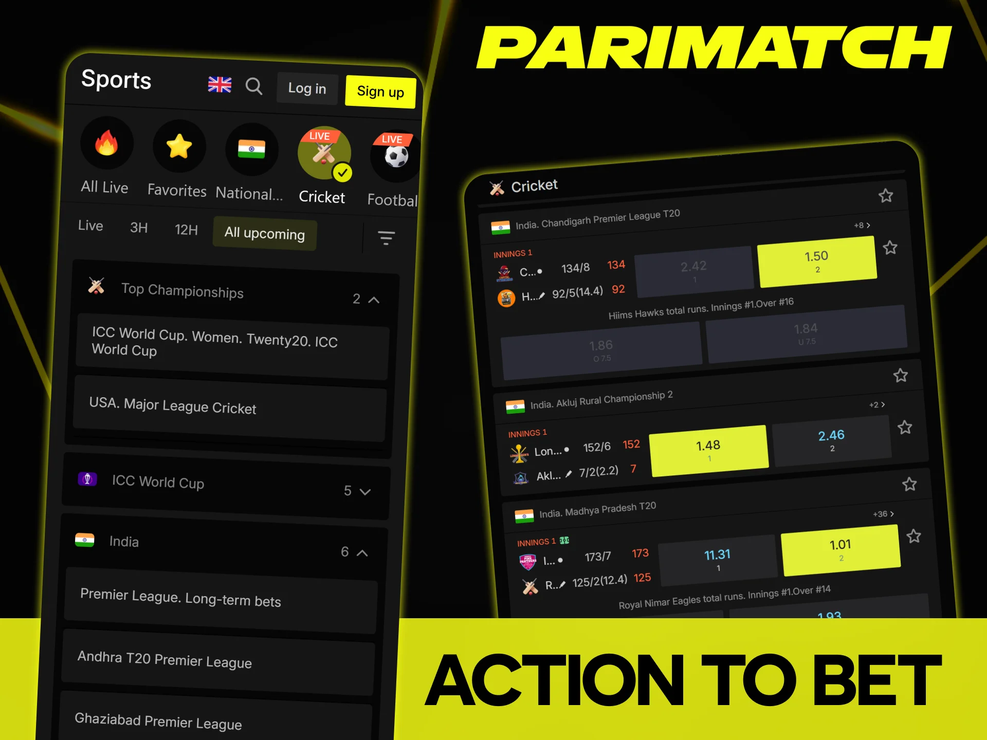 Follow our step-by-step guide to place your online cricket bets on the IPL at Parimatch.