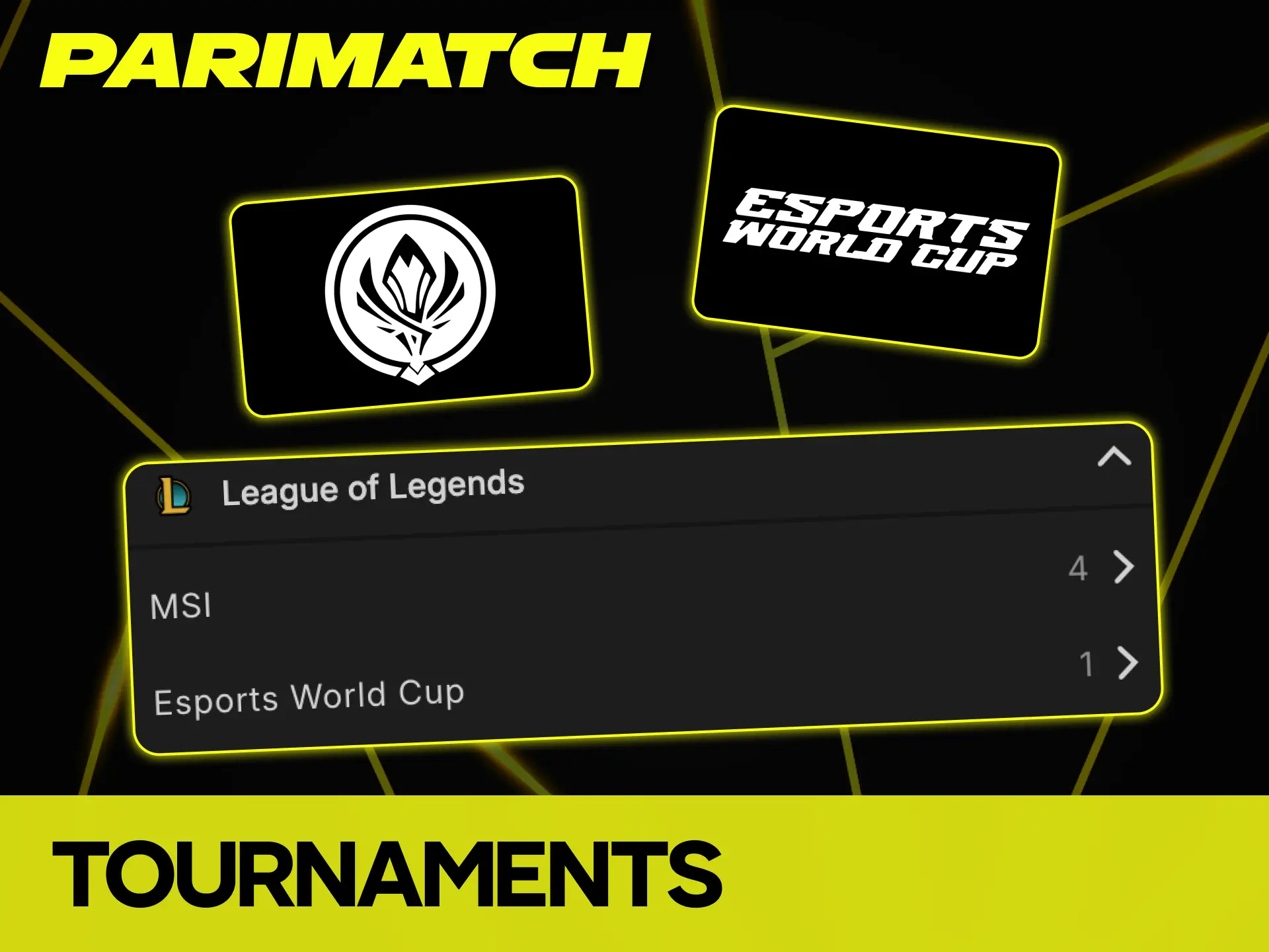 Bet on the biggest League of Legends tournaments at Parimatch.