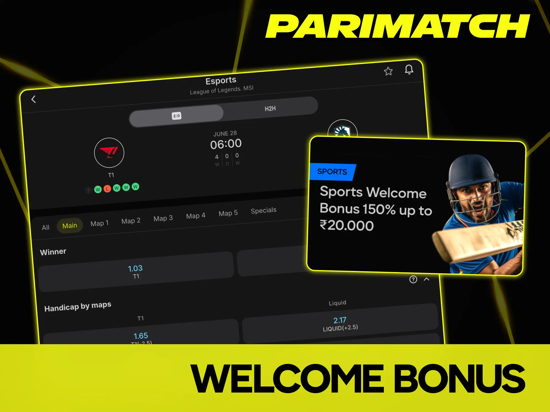 Make a deposit and get your bonus for LoL at Parimatch.
