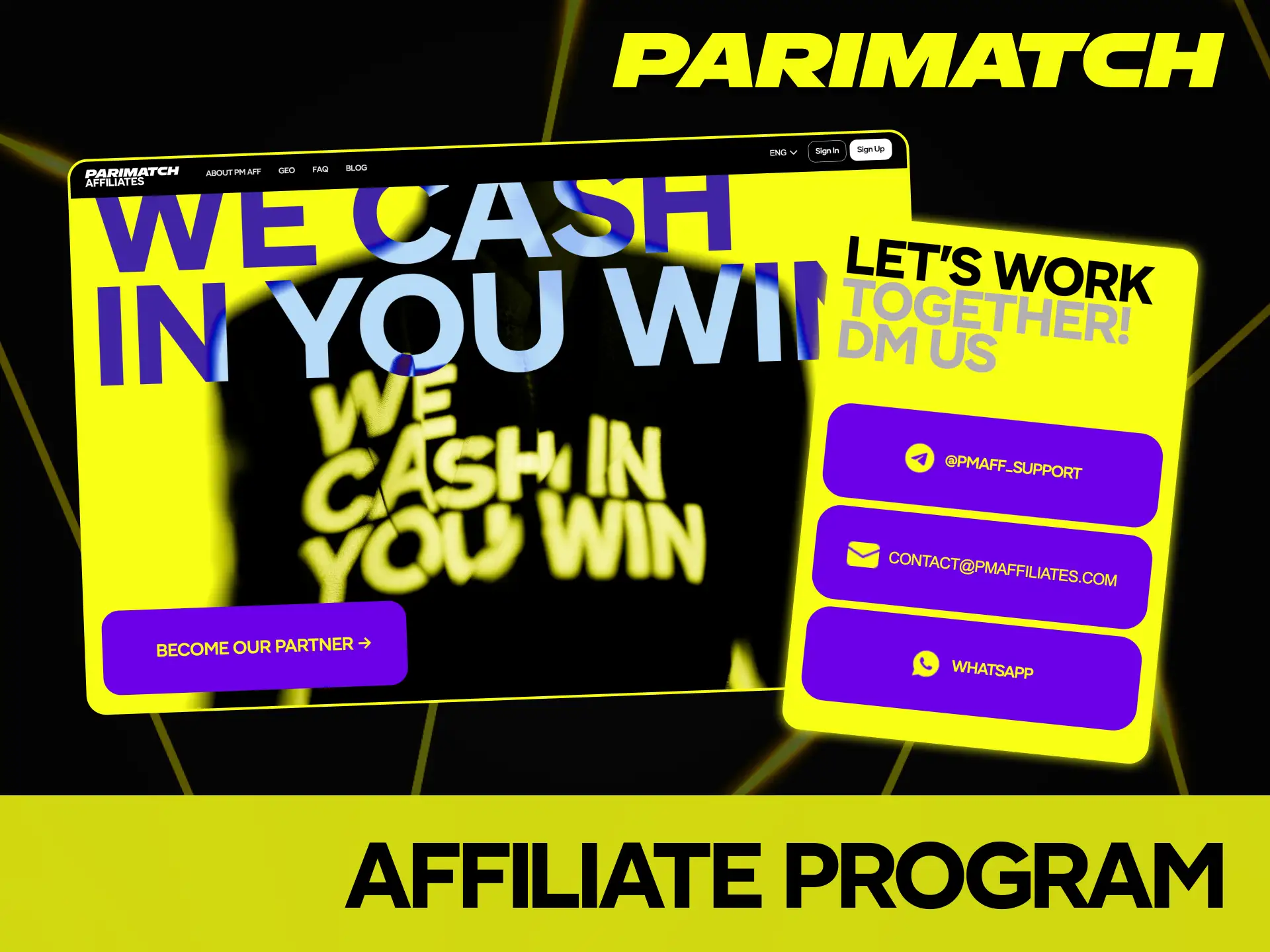 Join the Parimatch casino affiliate program and earn commission.