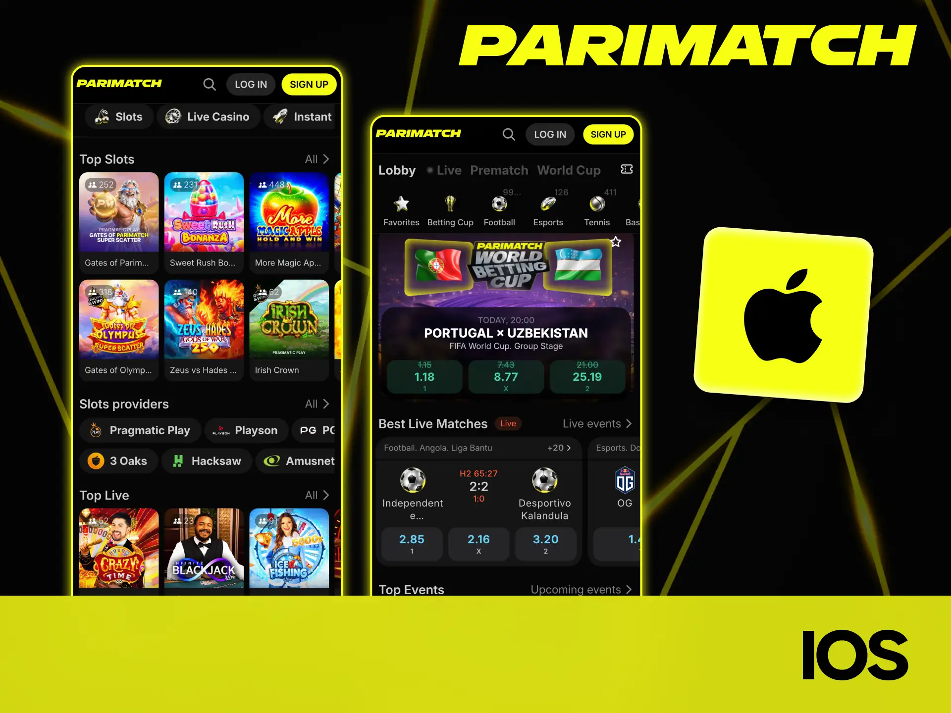 Install the official Parimatch PWA for instant access on iPhone.